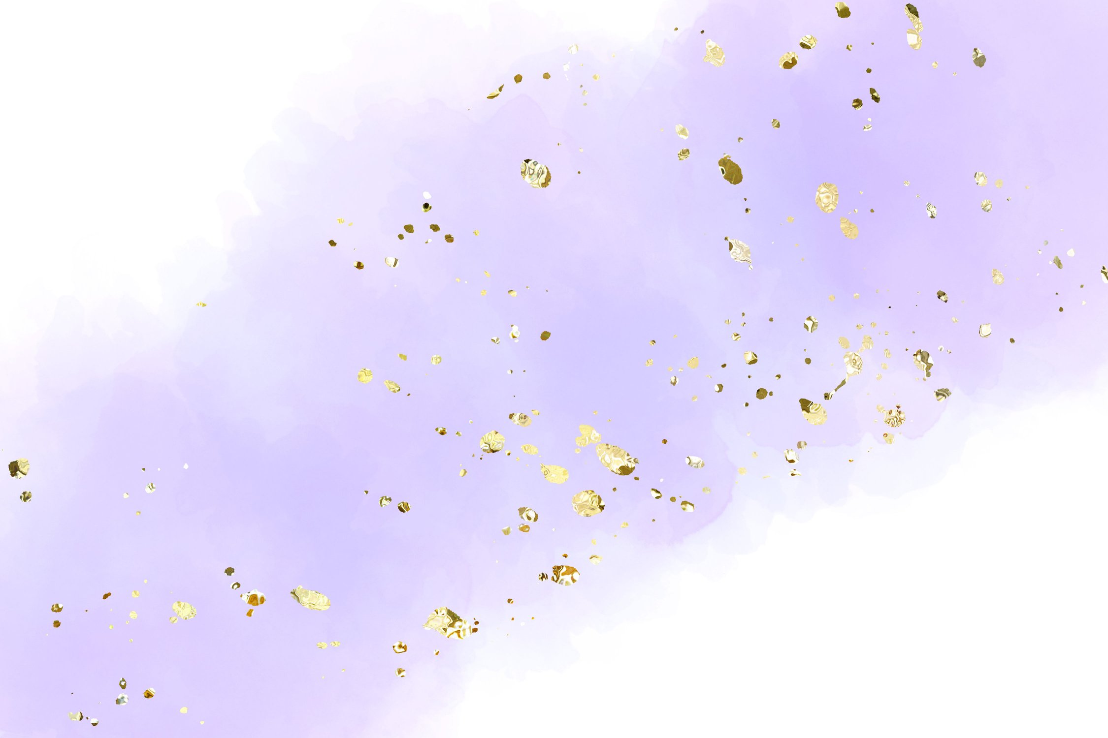 Purple Watercolor Background with Gold 